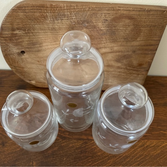 Princess House Crystal Canister Set  Princess Heritage Collection - Picture 2 of 5